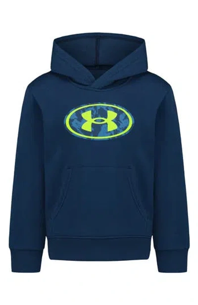 Under Armour Kids' Rival Fleece Graphic Hoodie In Brown