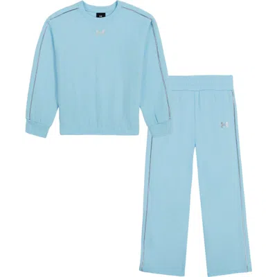 Under Armour Kids' Rival Fleece Piping Two-piece Set In Blue