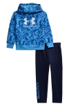 UNDER ARMOUR UNDER ARMOUR KIDS' RIVAL GEODE PRINT HOODIE & SOLID SWEATPANTS SET