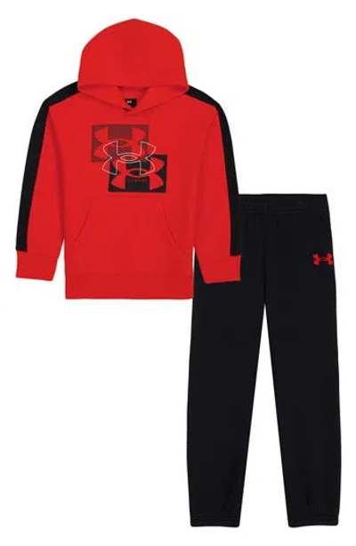 Under Armour Kids' Rival Hoodie Set In Red