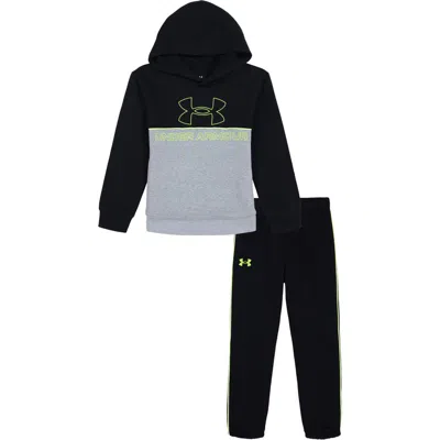 Under Armour Kids' Rival Performance Pullover Hoodie & Sweatpants Set In Black