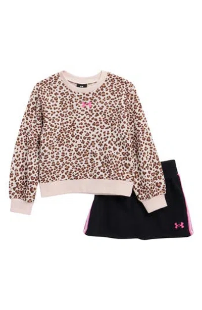 Under Armour Kids' Rival Printed Top & Skirt Set In Black