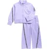 Under Armour Kids' Rival Tape Trim Track Jacket & Pants Set In Purple