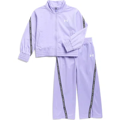 Under Armour Kids' Rival Tape Trim Track Jacket & Pants Set In Purple