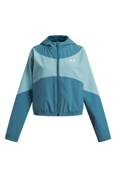 Under Armour Kids' Rival Woven Water Repellent Jacket In Blue
