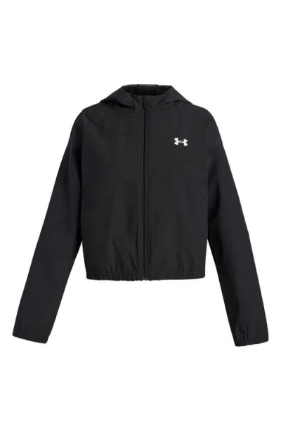 Under Armour Kids' Rival Woven Water Repellent Jacket In Black