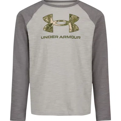 Under Armour Kids' Slub Raglan Graphic T-shirt In Gray