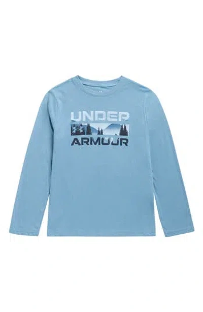 Under Armour Kids' Stacked Logo Graphic T-shirt In Blue