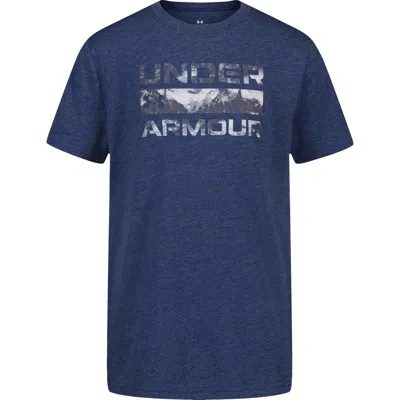 Under Armour Kids' Stacked Logo Graphic T-shirt In Blue