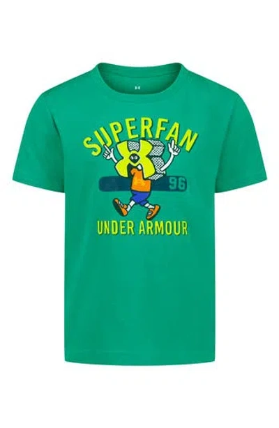 Under Armour Kids' Superfan Graphic T-shirt In Geode Green
