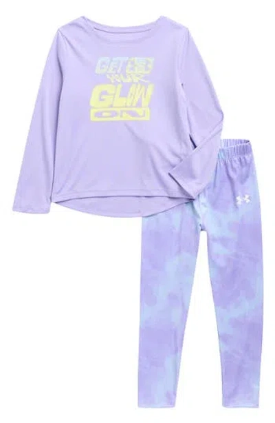 Under Armour Kids' Sweatshirt & Joggers Set In Purple