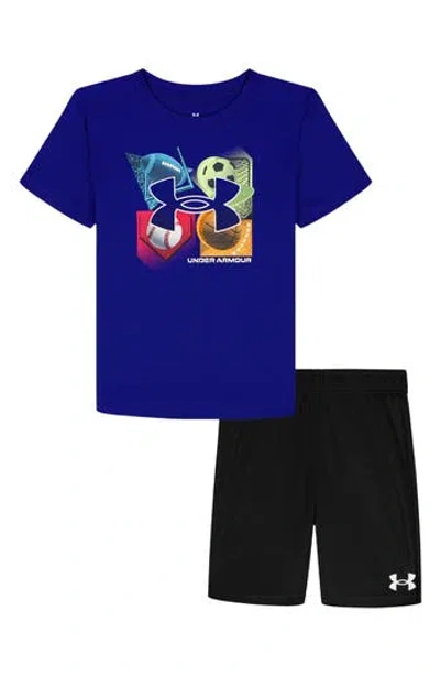 Under Armour Kids' Tech 4 Baller Graphic T-shirt & Shorts Set In Multi