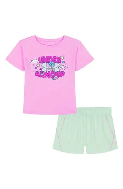 Under Armour Kids' Tech Graphic T-shirt & Shorts Set In Animal Print