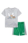 Under Armour Kids' Tech Multi Sport T=shirt & Shorts Set In Green