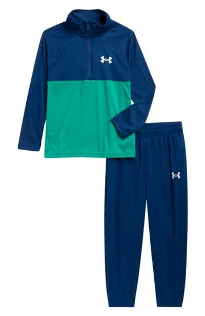 Under Armour Kids' Tech Quarter Zip Pullover & Joggers Set In Blue