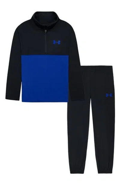 Under Armour Kids' Tech Quarter Zip Pullover & Joggers Set In Team Royal