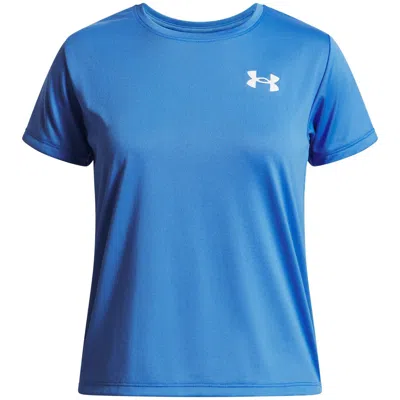 Under Armour Kids' Tech Short-sleeve Performance Gym Top In Blue Atlantis