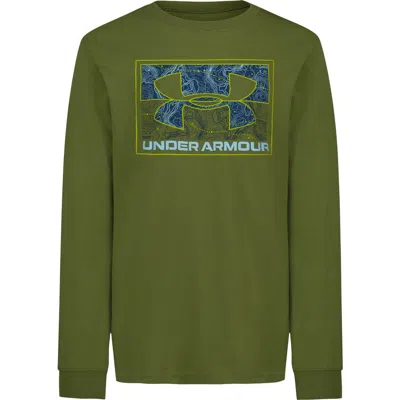 Under Armour Kids' Topo Core Graphic Long Sleeve T-shirt In Brown