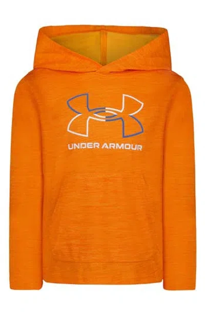 Under Armour Kids' Twist Mesh Graphic Hoodie In Orange