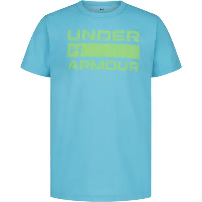 Under Armour Kids' Ua Bark Stacked Logo Performance Graphic T-shirt In Blue