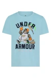 Under Armour Kids' Ua Baseball Bear Performance Graphic T-shirt In Blue