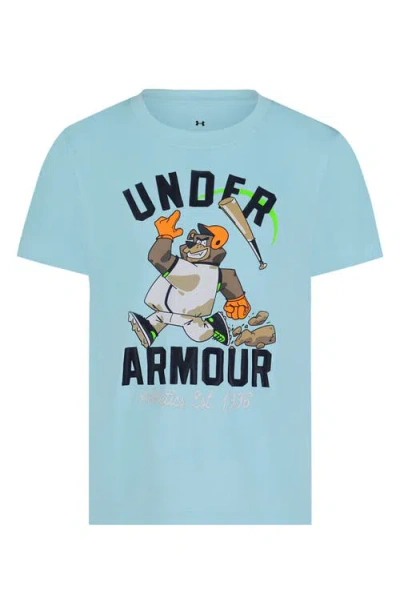 Under Armour Kids' Ua Baseball Bear Performance Graphic T-shirt In Stream