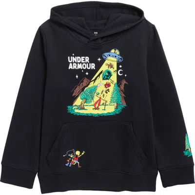 Under Armour Kids' Ua Camp Ufo Graphic Hoodie In Black