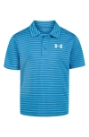 Under Armour Big Boys Performance Stripe Polo Shirt In Ether Blue