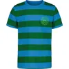 Under Armour Kids' Ua Printed Stripe Performance T-shirt In Ether Blue