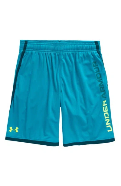 Under Armour Kids' Ua Stunt 3.0 Performance Athletic Shorts In Circuit Teal