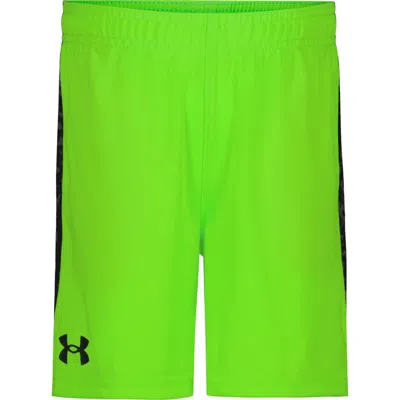 Under Armour Kids' Ua Tech™ Blocked Print Shorts In Hyper Green