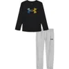 Under Armour Kids' Ua Tech™ Gradient Graphic T-shirt & Joggers Set In Black