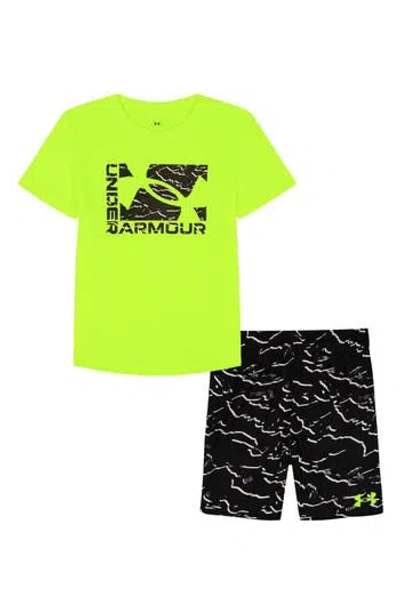 Under Armour Kids' Ua Tech™ Logo Graphic T-shirt & Shorts Set In Multi