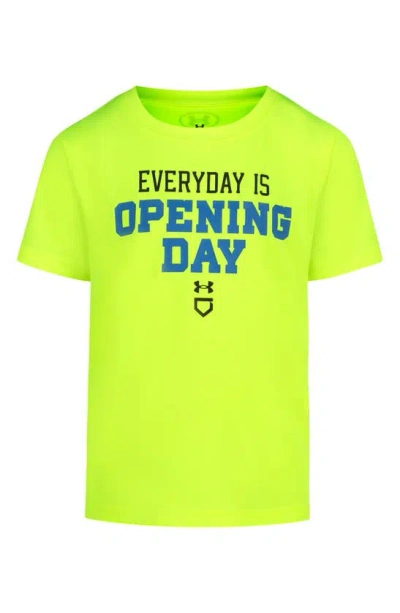 Under Armour Kids' Ua Tech™ Opening Day Performance Graphic T-shirt In Hi-vis Yellow