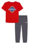 Under Armour Kids' Ua Tech™ Performance Graphic T-shirt & Joggers Set In Red