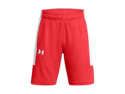 Under Armour Kids  Baseline Shorts Red Elastic Waist Flat Front Active Srt286