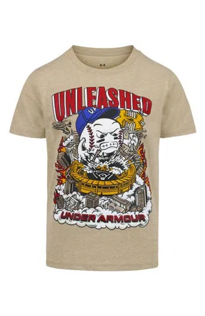Under Armour Kids' Unleashed Graphic T-shirt In Field Khaki Heather