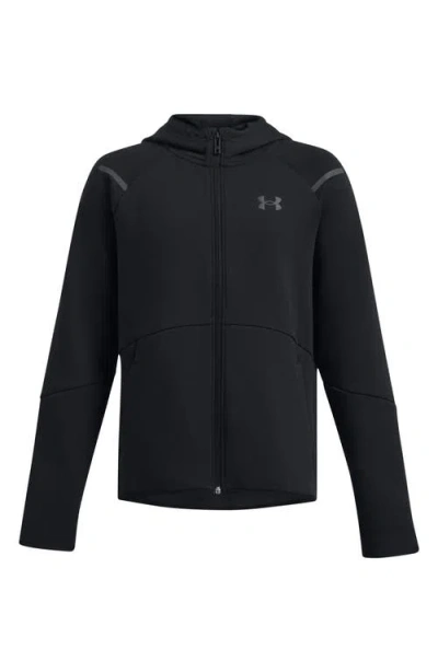 Under Armour Kids' Unstoppable Fleece Hoodie In Black