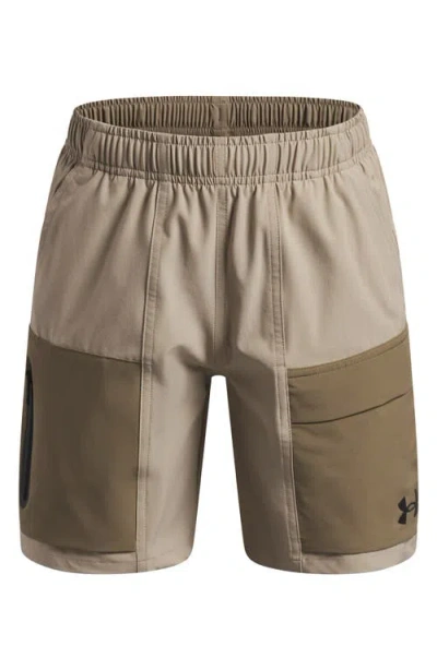 Under Armour Kids' Unstoppable Shorts In Brown