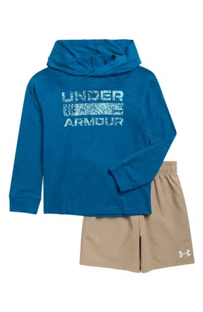 Under Armour Kids' Wordmark Hoodie & Shorts Set In Multi