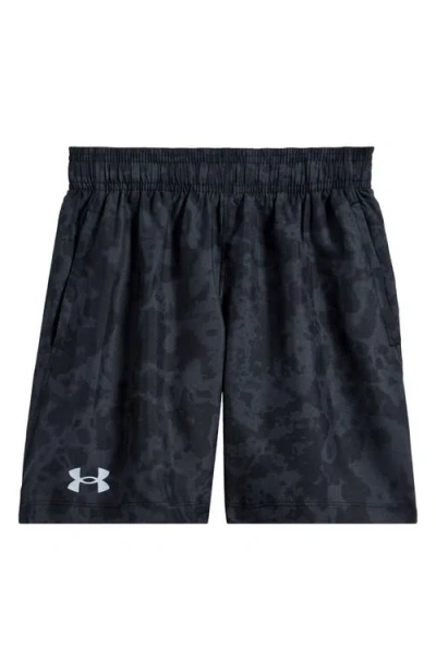 Under Armour Kids' Woven Print Shorts In Black