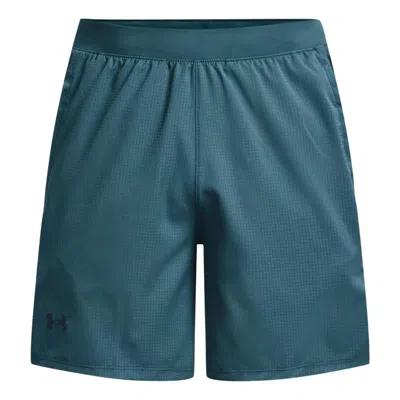 Under Armour Launch 7'' Graphic Shorts 'green' In Blue