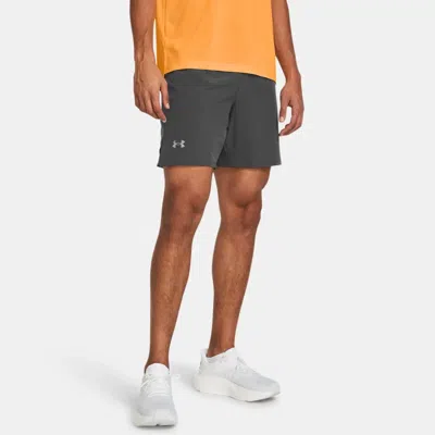 Under Armour Short  Launch Elite 18 Cm Pour Homme Castlerock In Gray