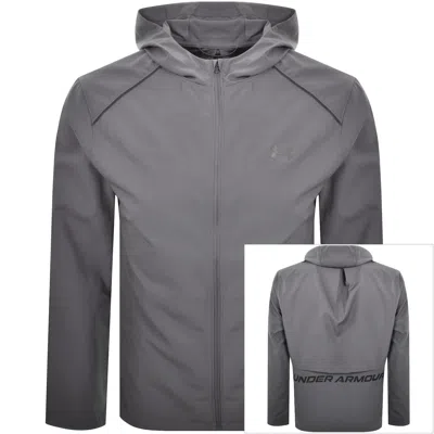 Under Armour Launch Hooded Jacket Grey In Gray