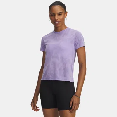 Under Armour Launch Jacq  Rd Women's Short Sleeve Transparent In Purple