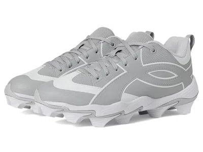 Under Armour Leadoff Icon Low Rm Jr. Baseball Cleats (toddler/little Kid/big Kid) Boys Shoes Baseball Grey/baseba In Multi