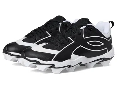 Under Armour Leadoff Icon Low Rm Jr. Baseball Cleats (toddler/little Kid/big Kid) Boys Shoes Black/black/white :  In Animal Print