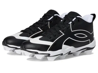 Under Armour Leadoff Icon Mid Rm Jr Baseball Cleats (toddler/little Kid/big Kid) Boys Shoes Black/white/black : 8