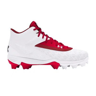 Pre-owned Under Armour Leadoff Mid Rm 3.0 Jr 'red White' | Kid's Size 11