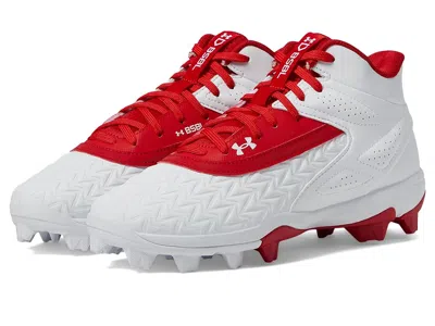 Under Armour Leadoff Mid Rm Jr. 3.0 (toddler/little Kid/big Kid) Boys Shoes Red/white/red : 8 Toddler M In Multi